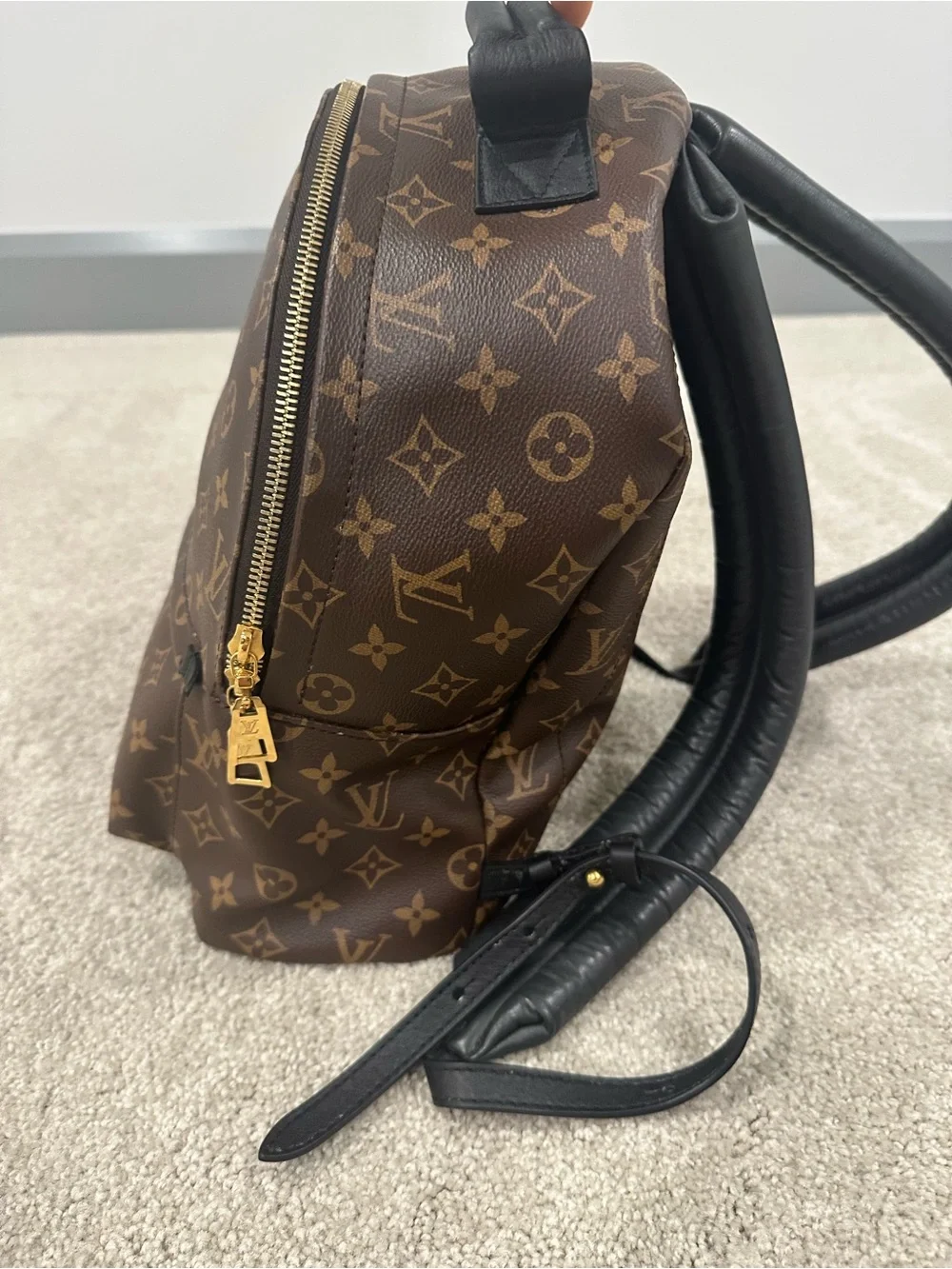 Louis Vuitton Monogram Canvas Backpack in Brown and Gold